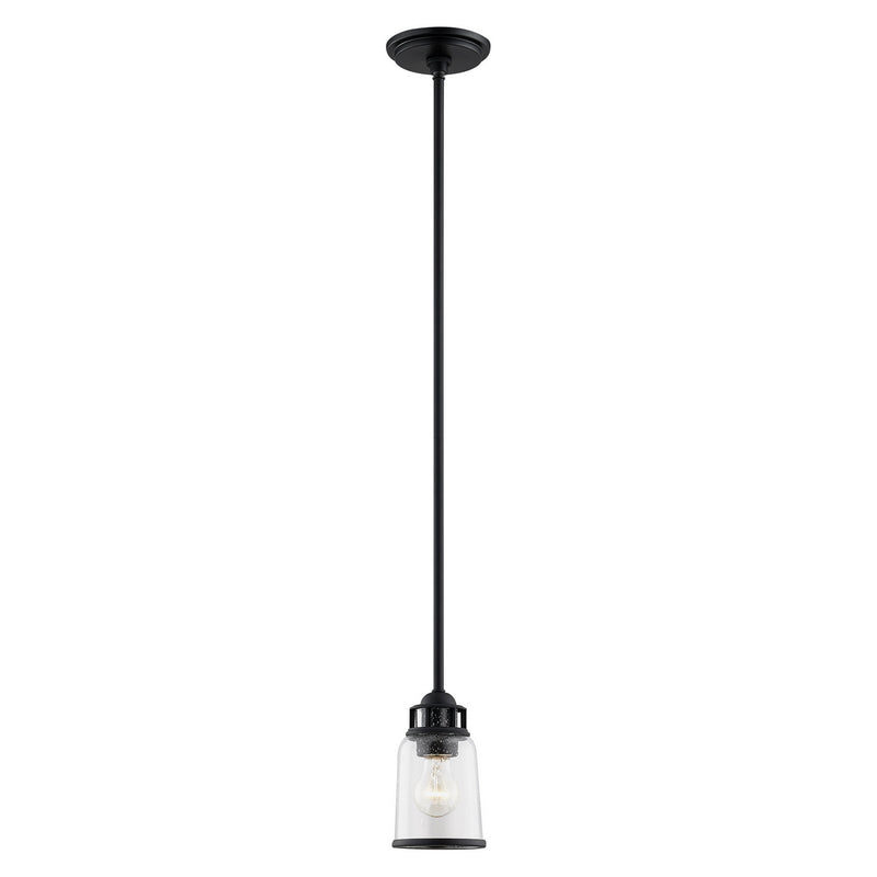 Livex Lighting 40021-04 One Light Pendant, Black