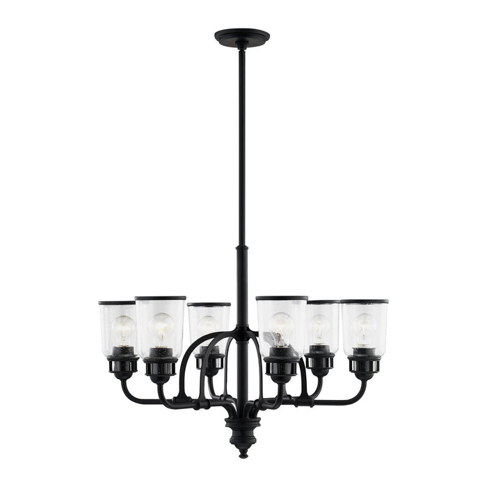 Livex Lighting 40026-04 Six Light Chandelier, Black
