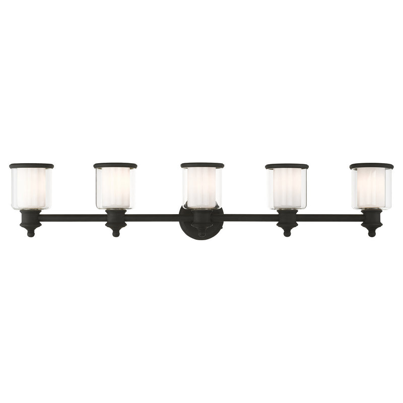 Livex Lighting 40215-04 Five Light Vanity, Black
