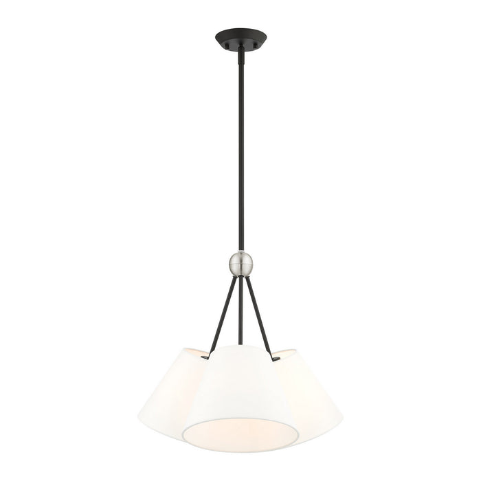Livex Lighting 40563-04 Three Light Chandelier, Black