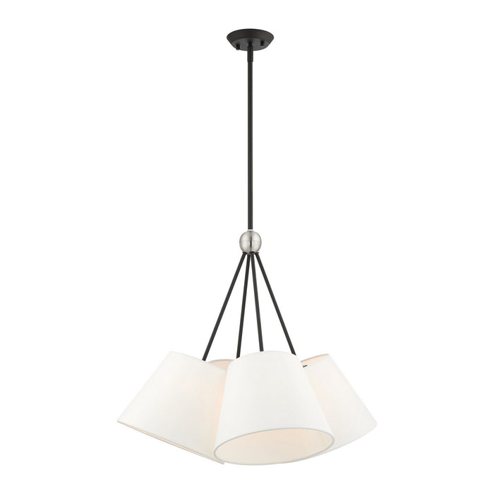 Livex Lighting 40564-04 Four Light Chandelier, Black