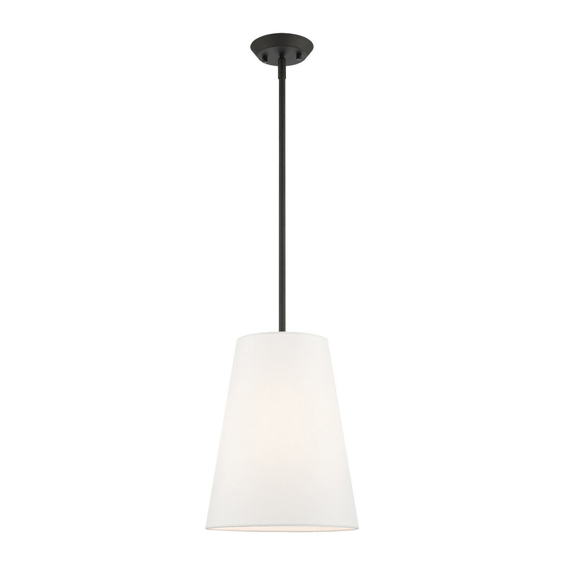 Livex Lighting 40567-04 One Light Pendant, Black
