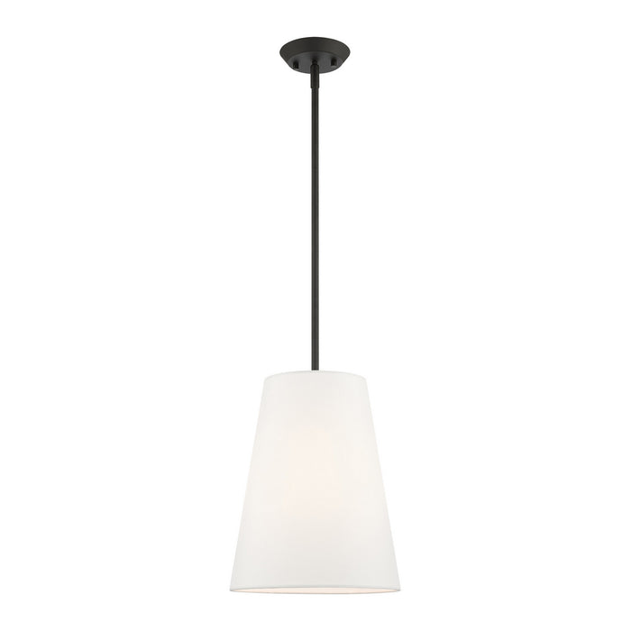 Livex Lighting 40567-04 One Light Pendant, Black