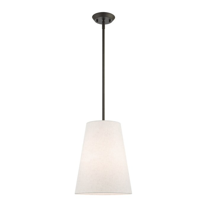 Livex Lighting 41387-07 One Light Pendant, Bronze