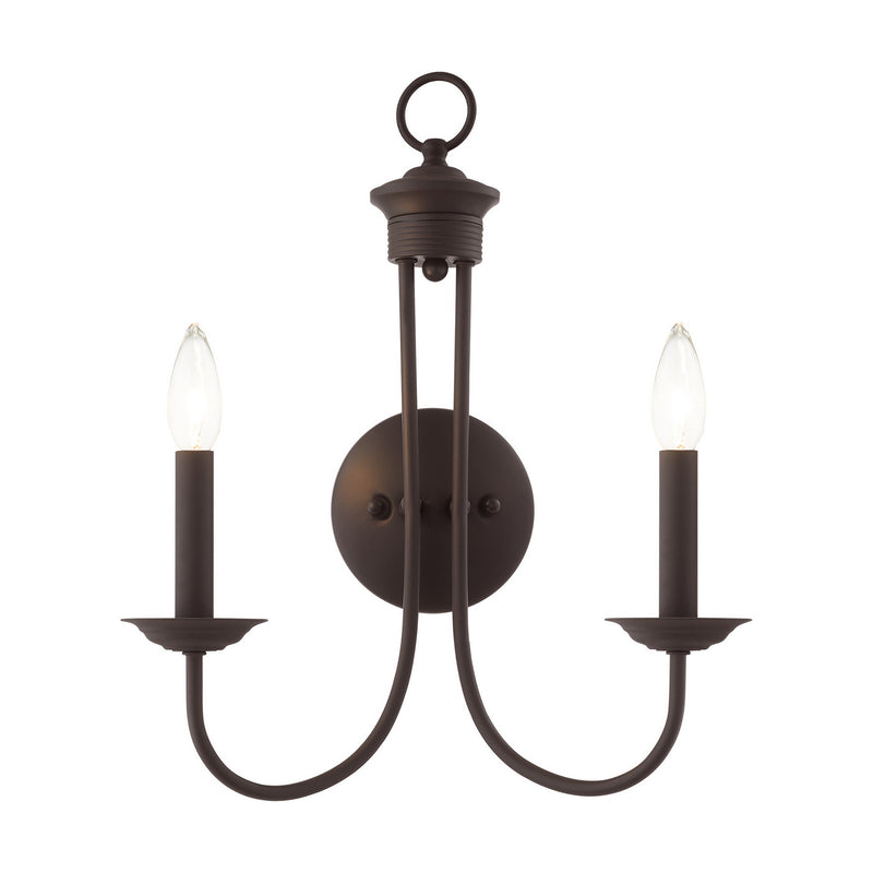 Livex Lighting 42682-07 Two Light Wall Sconce, Bronze