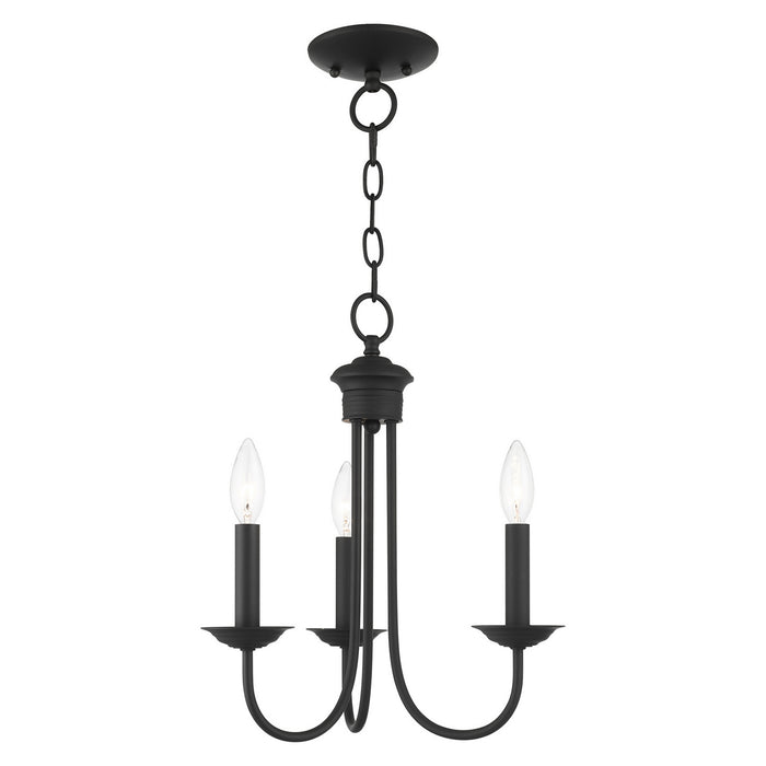 Livex Lighting 42683-04 Three Light Chandelier, Black