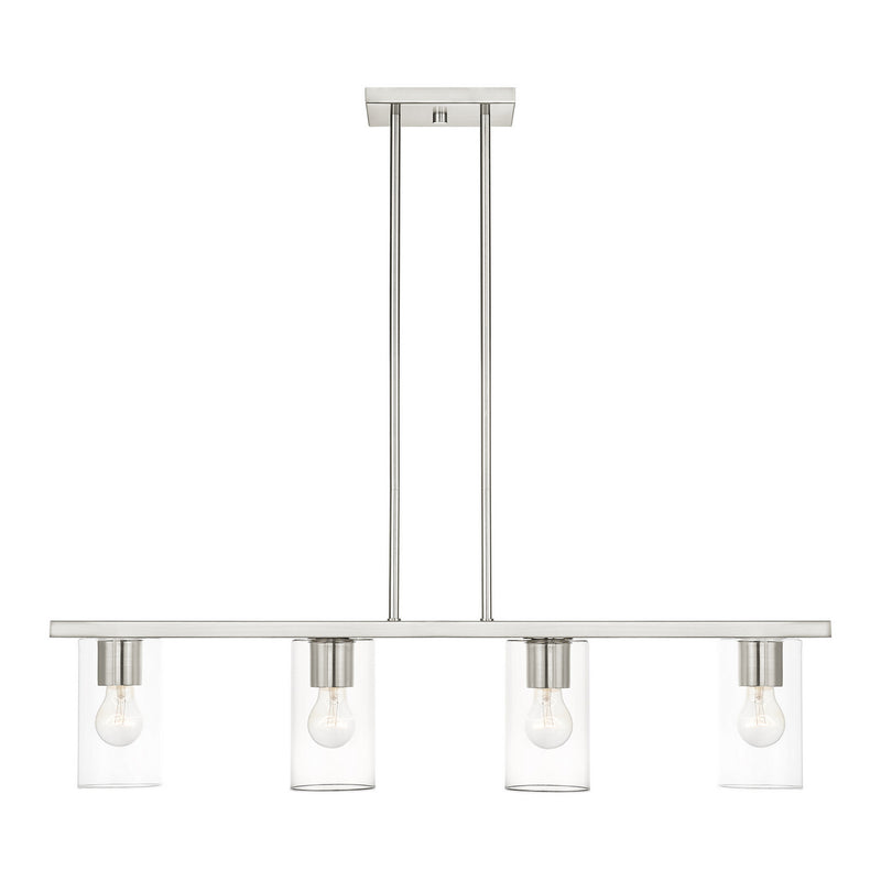 Livex Lighting 45474-91 Four Light Chandelier, Brushed Nickel