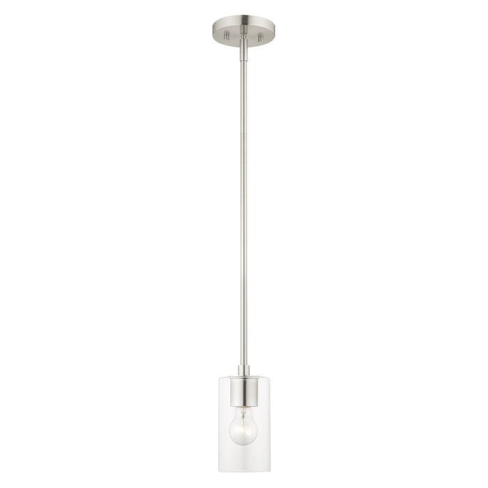 Livex Lighting 45477-91 One Light Pendant, Brushed Nickel