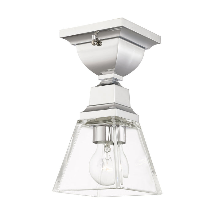 Livex Lighting 45562-05 One Light Flush Mount, Polished Chrome