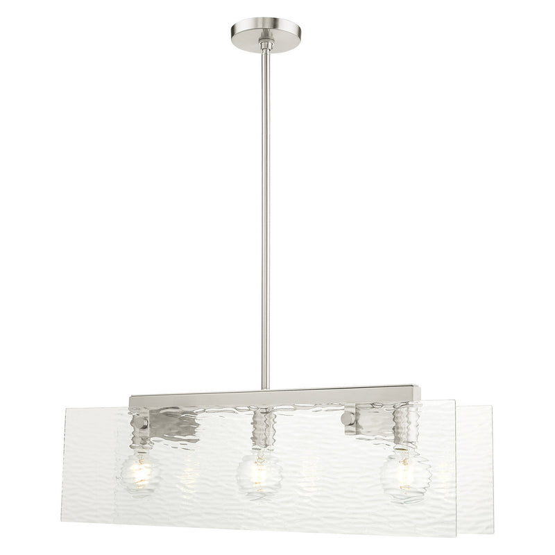 Livex Lighting 45623-91 Three Light Chandelier, Brushed Nickel