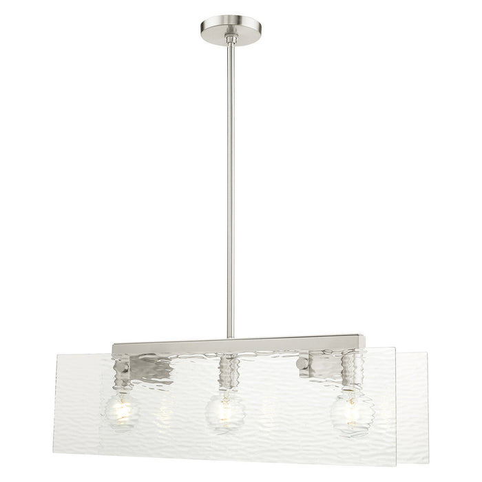 Livex Lighting 45623-91 Three Light Chandelier, Brushed Nickel