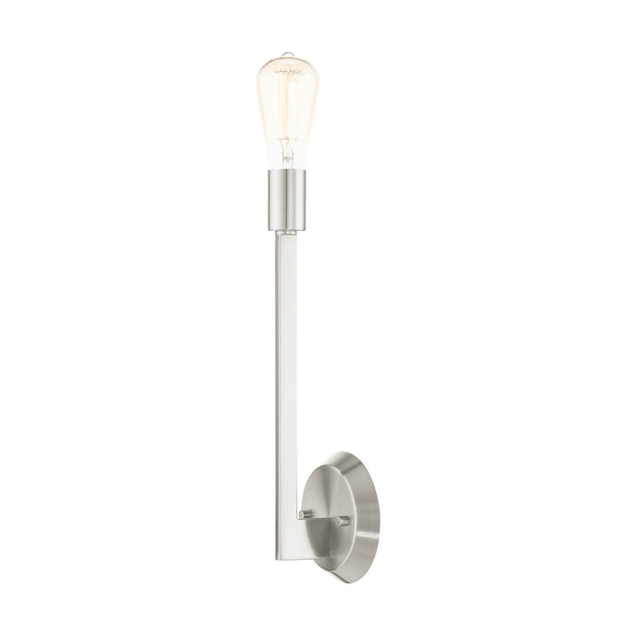 Livex Lighting 45839-91 One Light Wall Sconce, Brushed Nickel