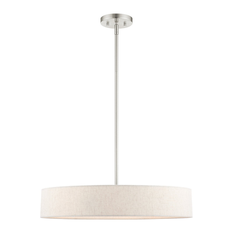 Livex Lighting 46034-91 Four Light Pendant, Brushed Nickel
