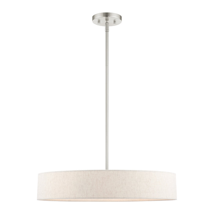 Livex Lighting 46034-91 Four Light Pendant, Brushed Nickel