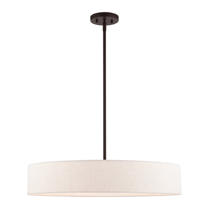 Livex Lighting 46035-07 Five Light Pendant, Bronze w/ Antique Brasss