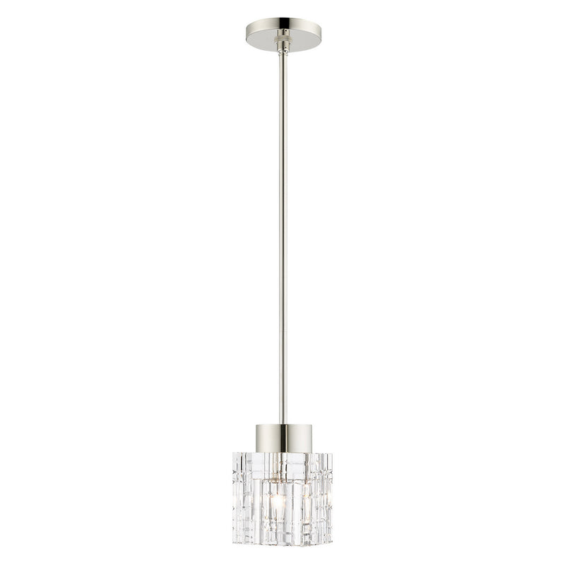 Livex Lighting 46181-35 One Light Pendant, Polished Nickel