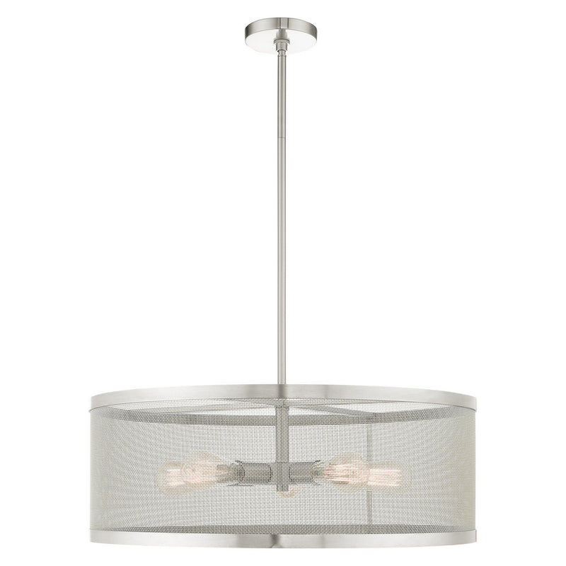 Livex Lighting 46215-91 Five Light Chandelier, Brushed Nickel