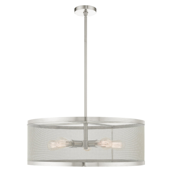 Livex Lighting 46215-91 Five Light Chandelier, Brushed Nickel