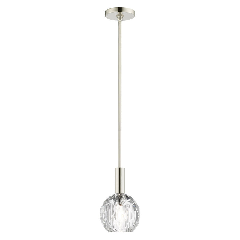 Livex Lighting 46321-35 One Light Pendant, Polished Nickel