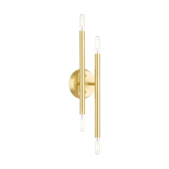 Livex Lighting 46771-12 Four Light Wall Sconce, Satin Brass