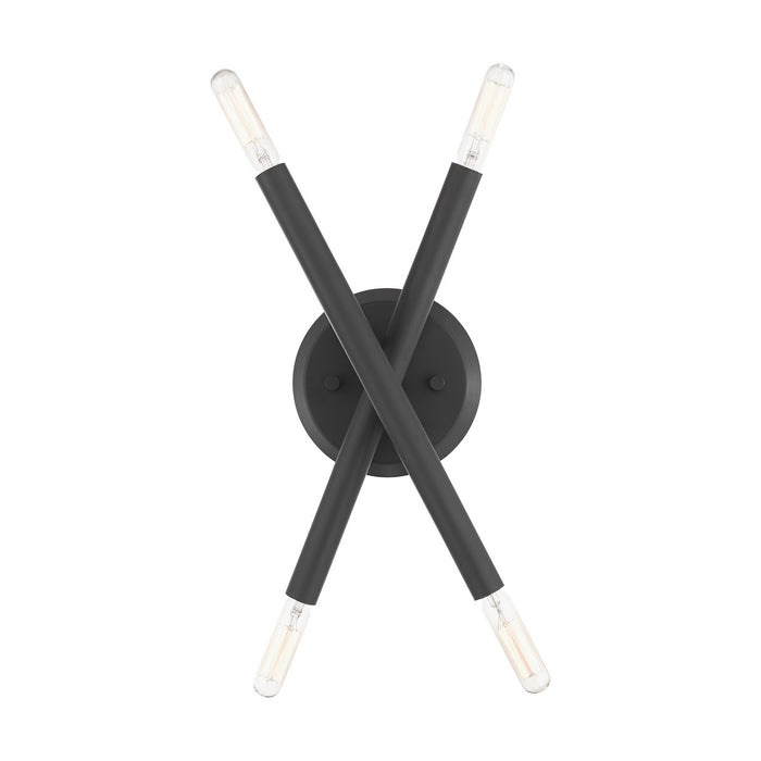 Livex Lighting 46772-76 Four Light Wall Sconce, Scandinavian Gray