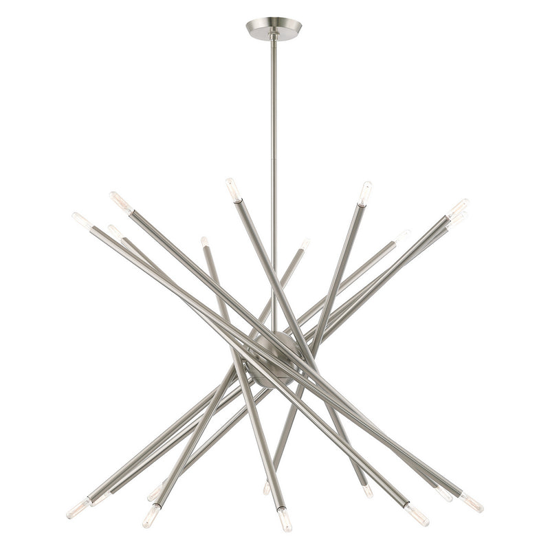 Livex Lighting 46779-91 20 Light Chandelier, Brushed Nickel