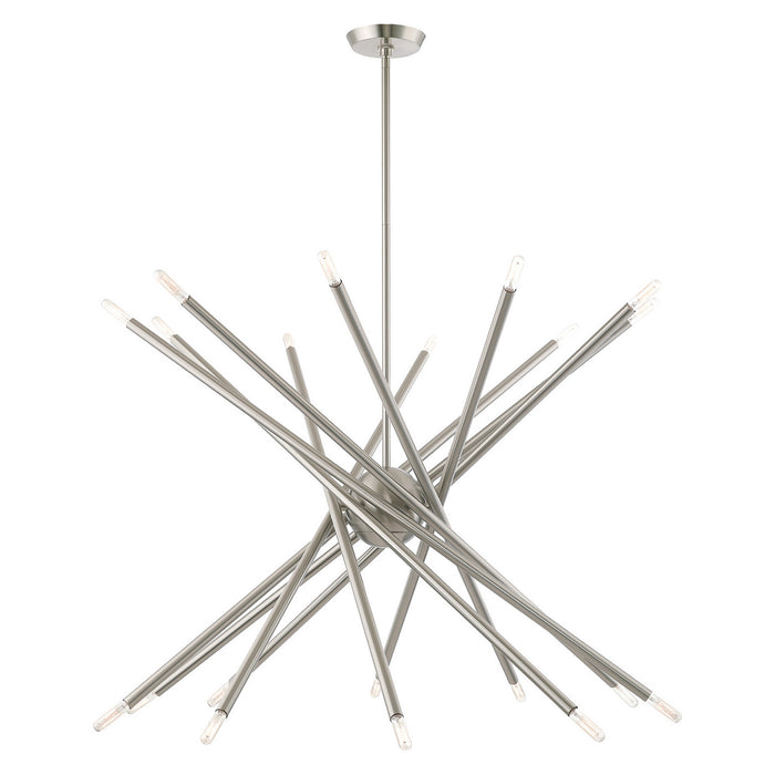 Livex Lighting 46779-91 20 Light Chandelier, Brushed Nickel
