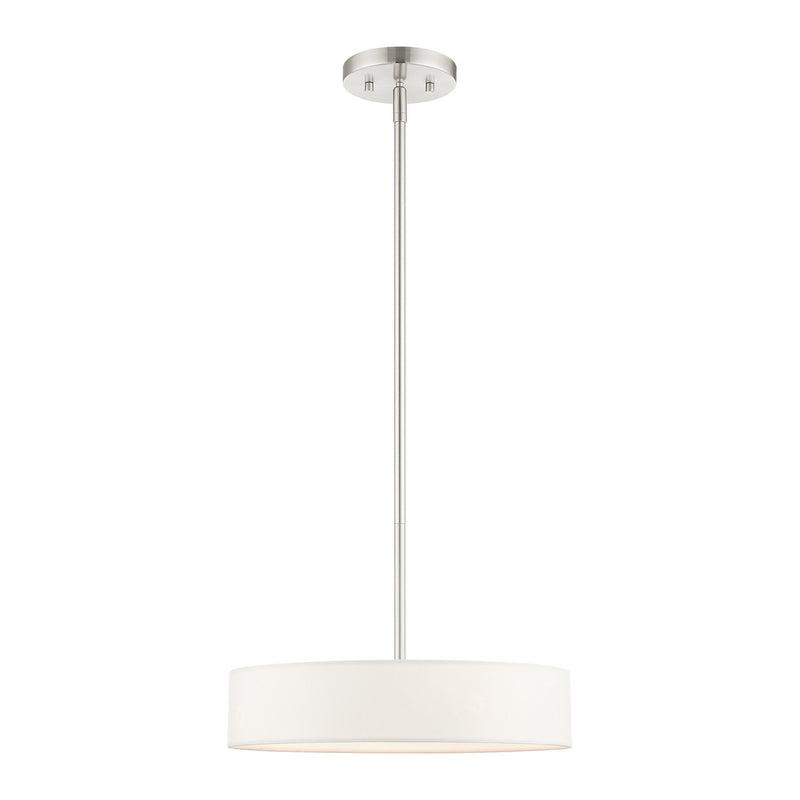 Livex Lighting 46923-91 Four Light Pendant, Brushed Nickel