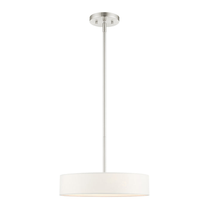 Livex Lighting 46923-91 Four Light Pendant, Brushed Nickel
