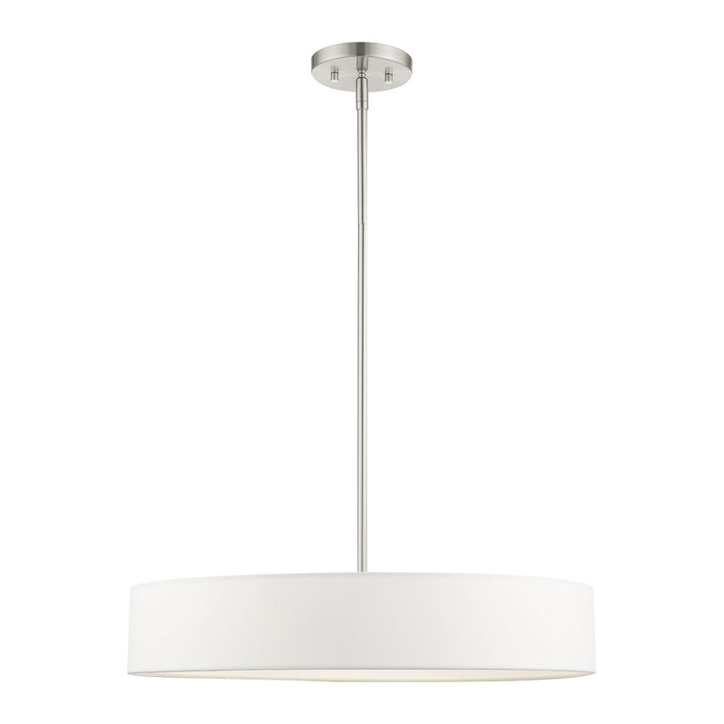 Livex Lighting 46924-91 Four Light Pendant, Brushed Nickel