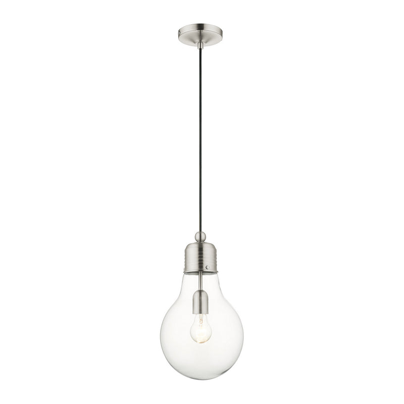 Livex Lighting 49092-91 One Light Pendant, Brushed Nickel