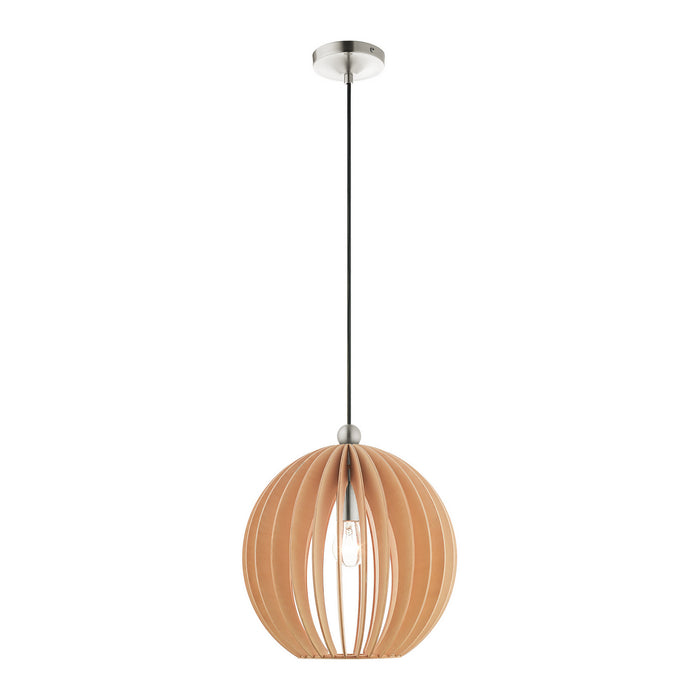 Livex Lighting 49099-91 One Light Pendant, Brushed Nickel