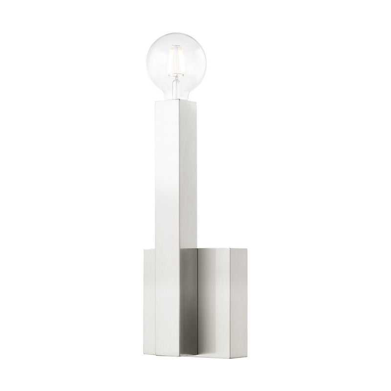 Livex Lighting 49211-91 One Light Wall Sconce, Brushed Nickel