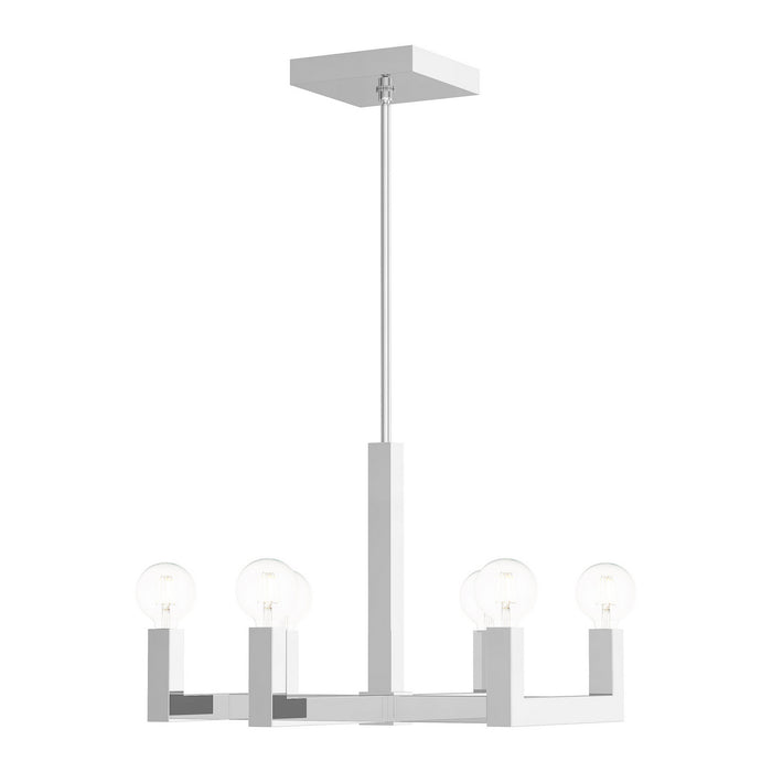 Livex Lighting 49216-05 Six Light Chandelier, Polished Chrome