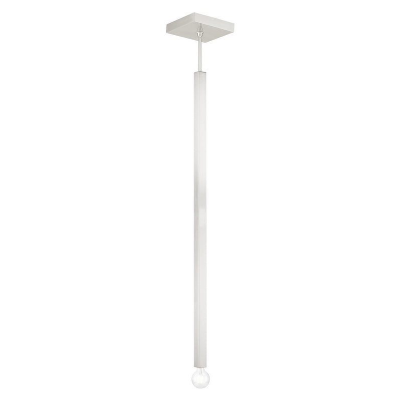 Livex Lighting 49219-91 One Light Pendant, Brushed Nickel