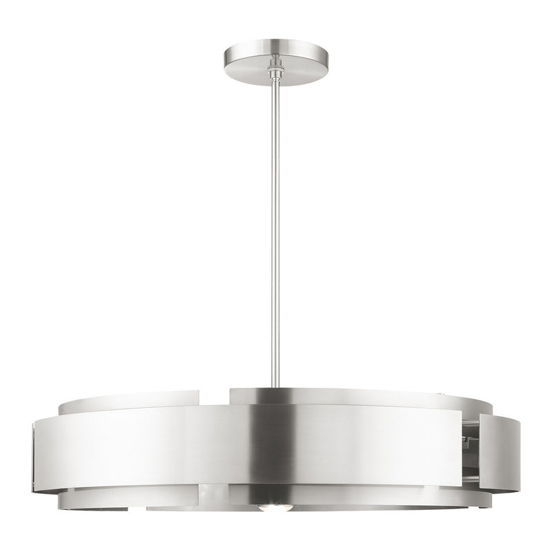 Livex Lighting 49418-91 Seven Light Pendant, Brushed Nickel