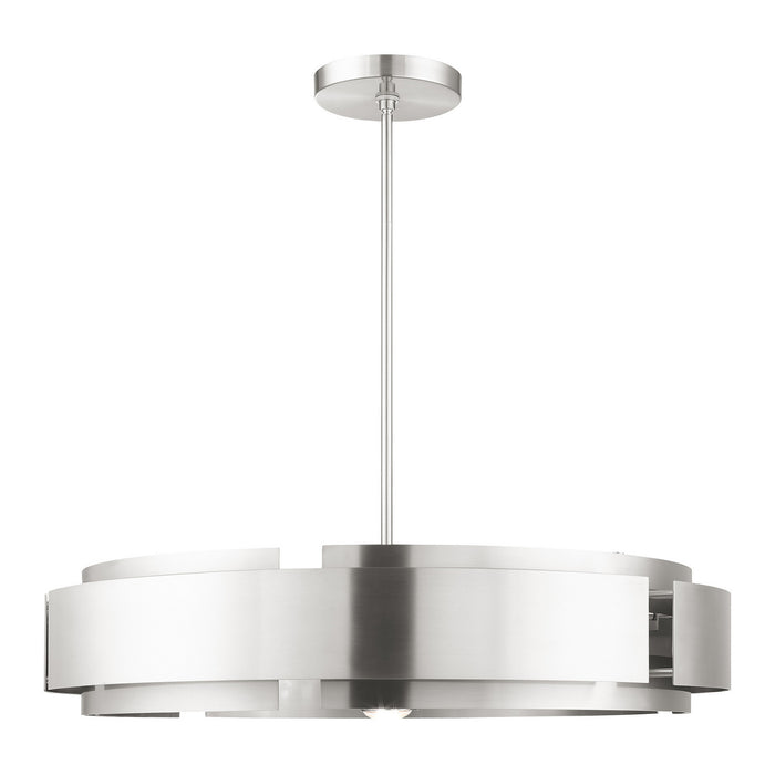 Livex Lighting 49418-91 Seven Light Pendant, Brushed Nickel