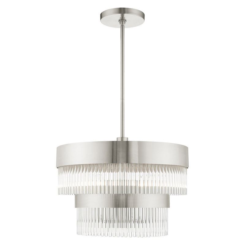 Livex Lighting 49824-91 Five Light Chandelier, Brushed Nickel