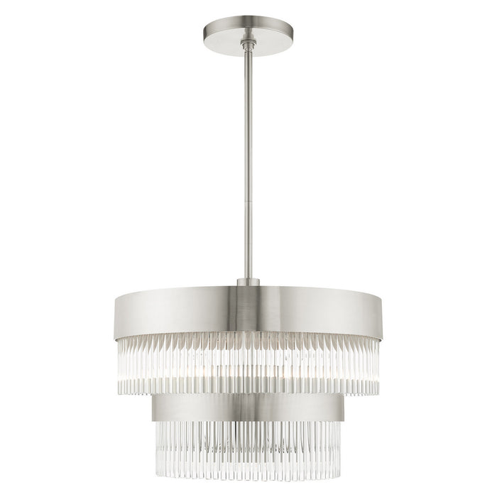 Livex Lighting 49824-91 Five Light Chandelier, Brushed Nickel
