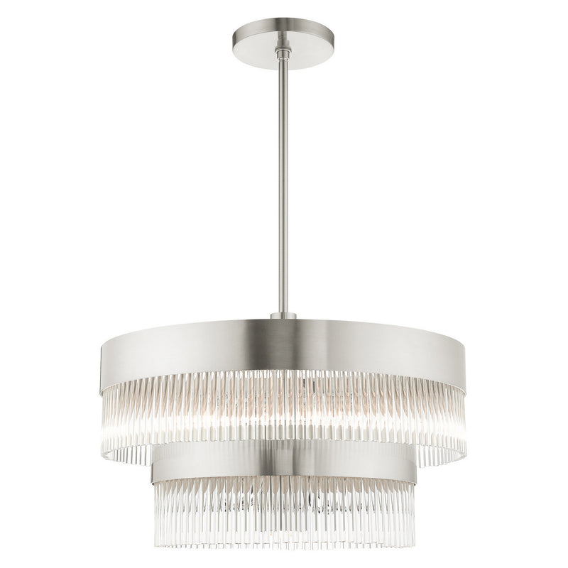 Livex Lighting 49825-91 Seven Light Chandelier, Brushed Nickel