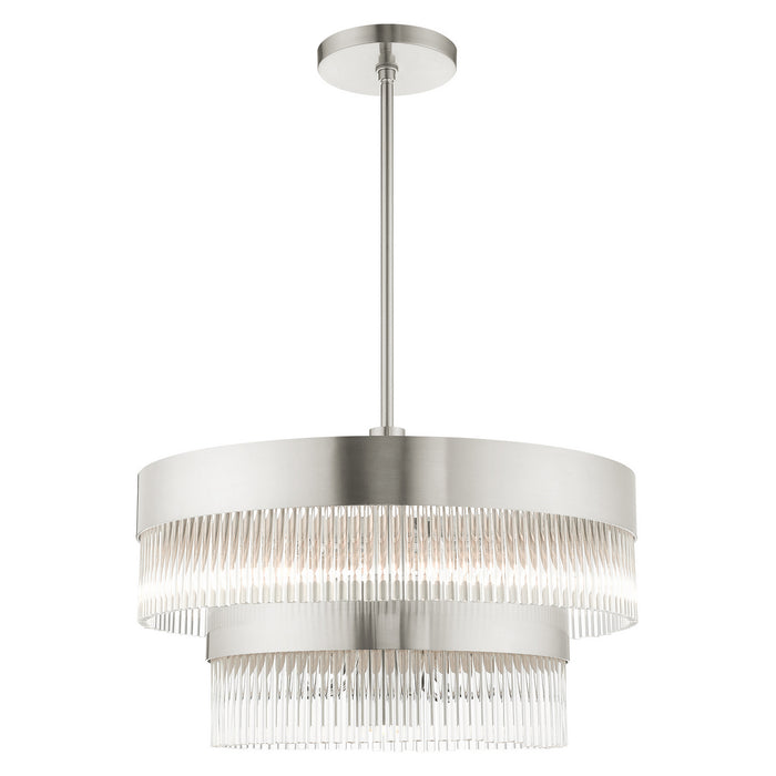 Livex Lighting 49825-91 Seven Light Chandelier, Brushed Nickel