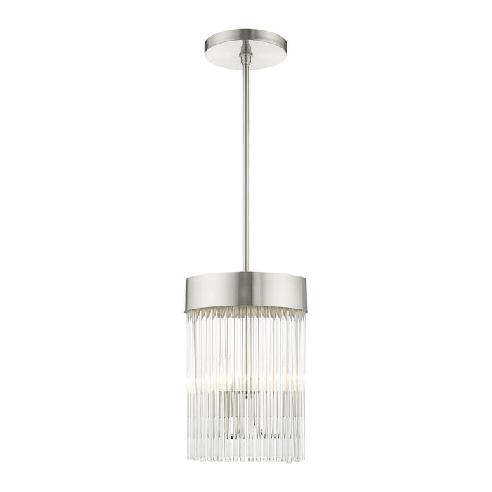 Livex Lighting 49828-91 Three Light Chandelier, Brushed Nickel