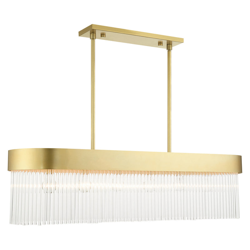 Livex Lighting 49830-33 Six Light Chandelier, Soft Gold