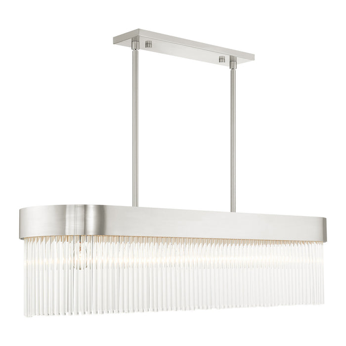 Livex Lighting 49830-91 Six Light Chandelier, Brushed Nickel