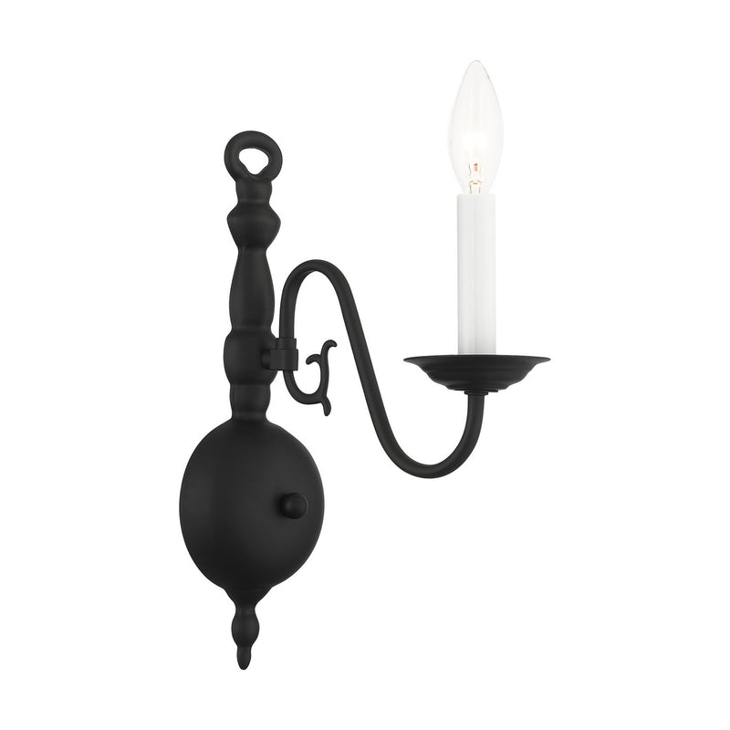 Livex Lighting 5001-04 One Light Wall Sconce, Black