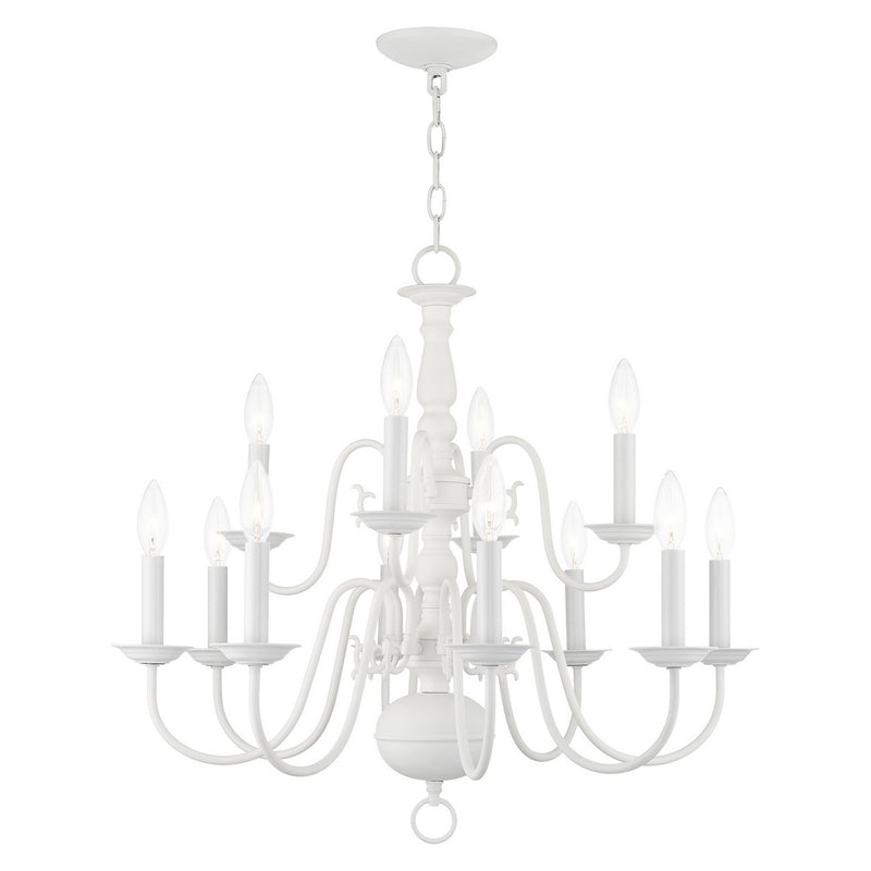 Livex Lighting 5012-03 12 Light Chandelier, White