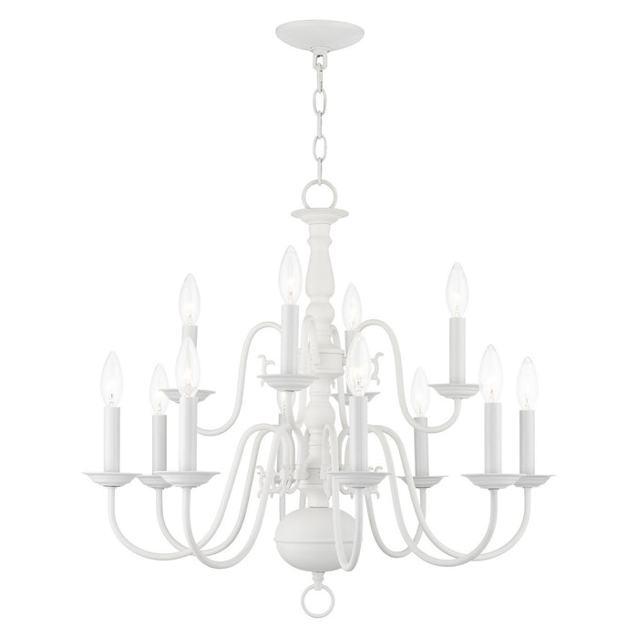 Livex Lighting 5012-03 12 Light Chandelier, White