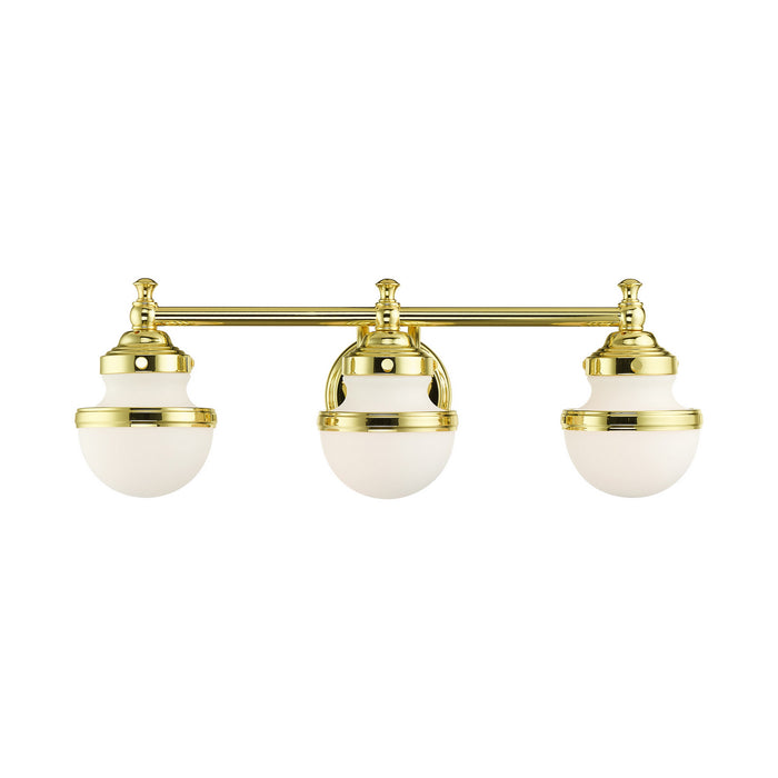 Livex Lighting 5713-02 Three Light Vanity, Polished Brass