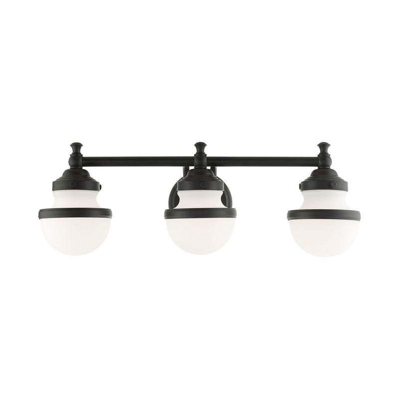 Livex Lighting 5713-04 Three Light Vanity, Black