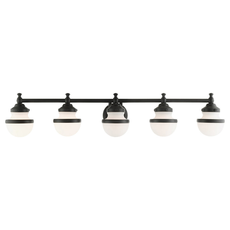 Livex Lighting 5715-04 Five Light Vanity, Black